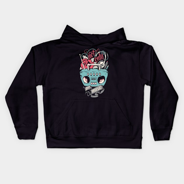 Not only for music Kids Hoodie by D3monic